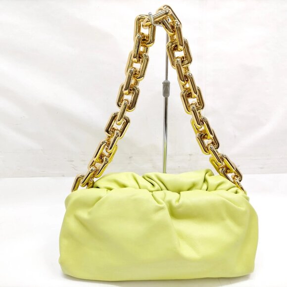 Bottega Veneta Shoulder Bag Yellow Leather 824-071525 - Picture 1 of 13